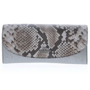 Coach Gray Snakeskin Long Wallet